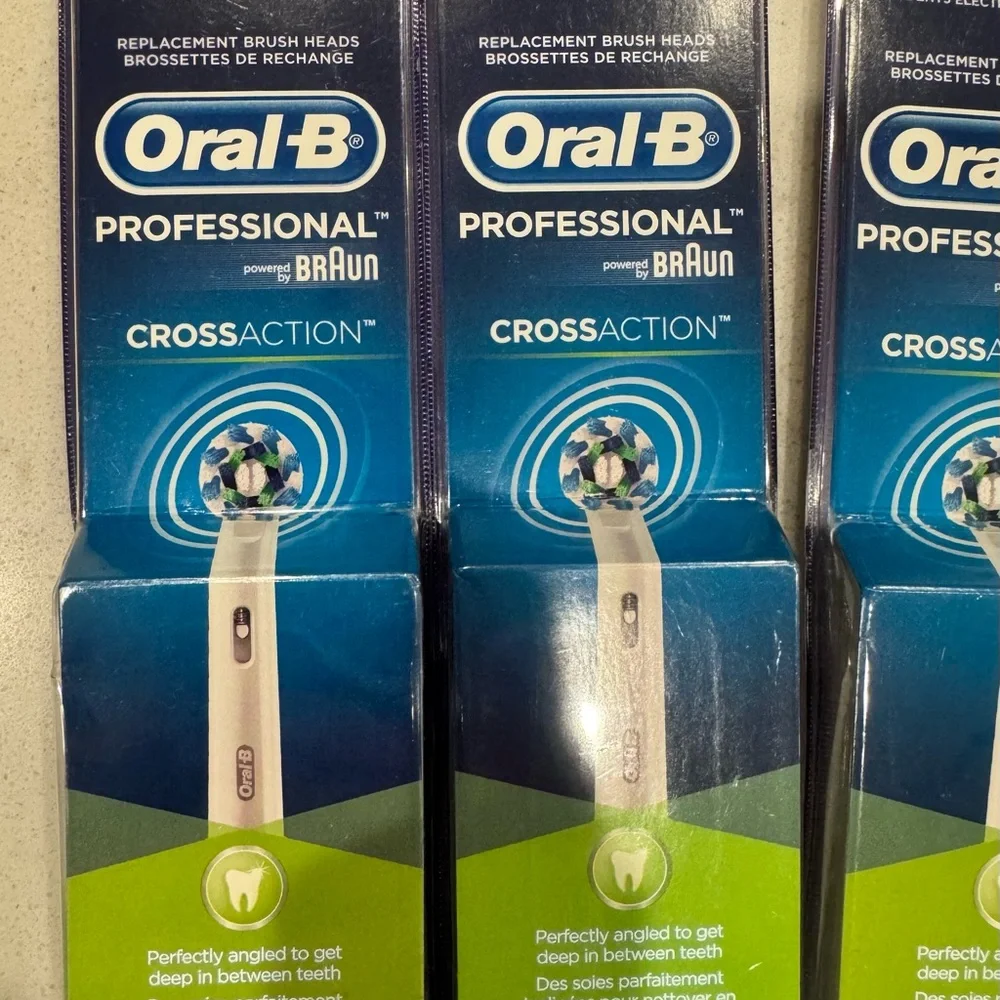 Oral B Bundle Professional Cross Action And Interproximal Brush Heads SEALED NEW
